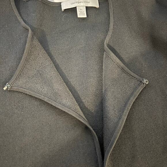 classiques entier By Nordstrom Women XL Heavy Ponte Ribbed Stretch Crop Jacket - Picture 9 of 9